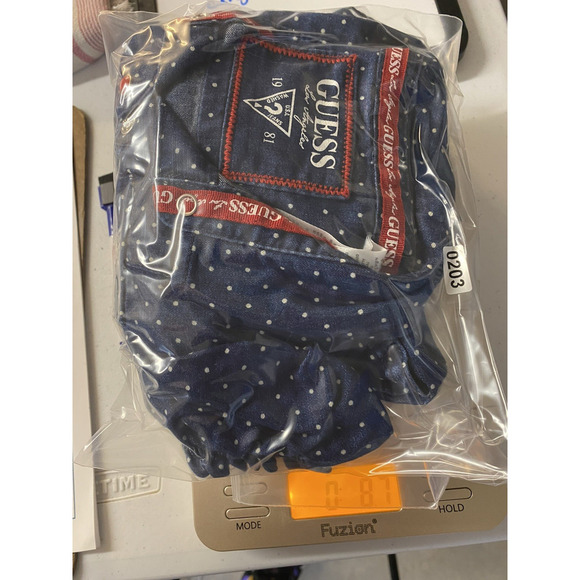 Guess Jeans Denim Dress Girls Size 5 Button Up Ruffle Hem Polka Dot Y2K Retro - Picture 11 of 11